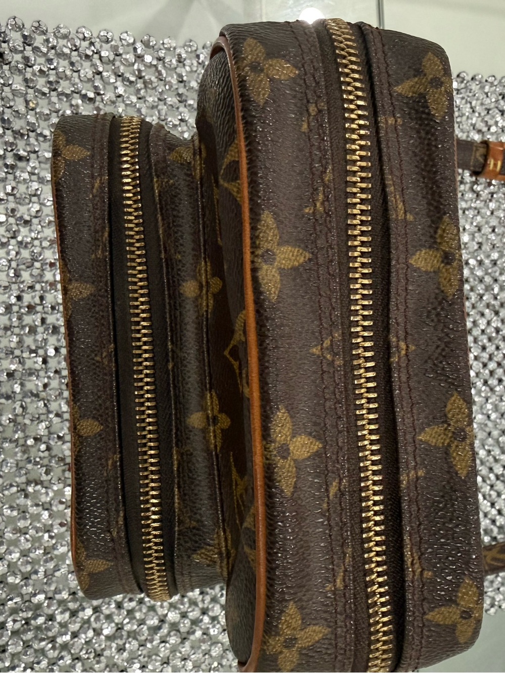 Louis Vuitton Monogram Canvas Double Pocket Messenger Bag in Brown and Tan - Picture 3 of 8